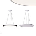 Light luxury circular LED chandelier